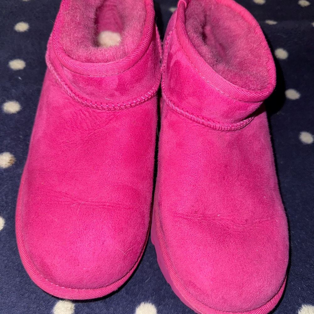 Pink Ugg Ultra Mini Boots